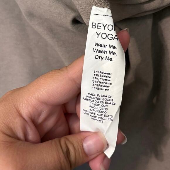 Beyond Yoga Brown Birch Heather Spacedye Keep Pace Biker Jumpsuit Size XS - Picture 9 of 10